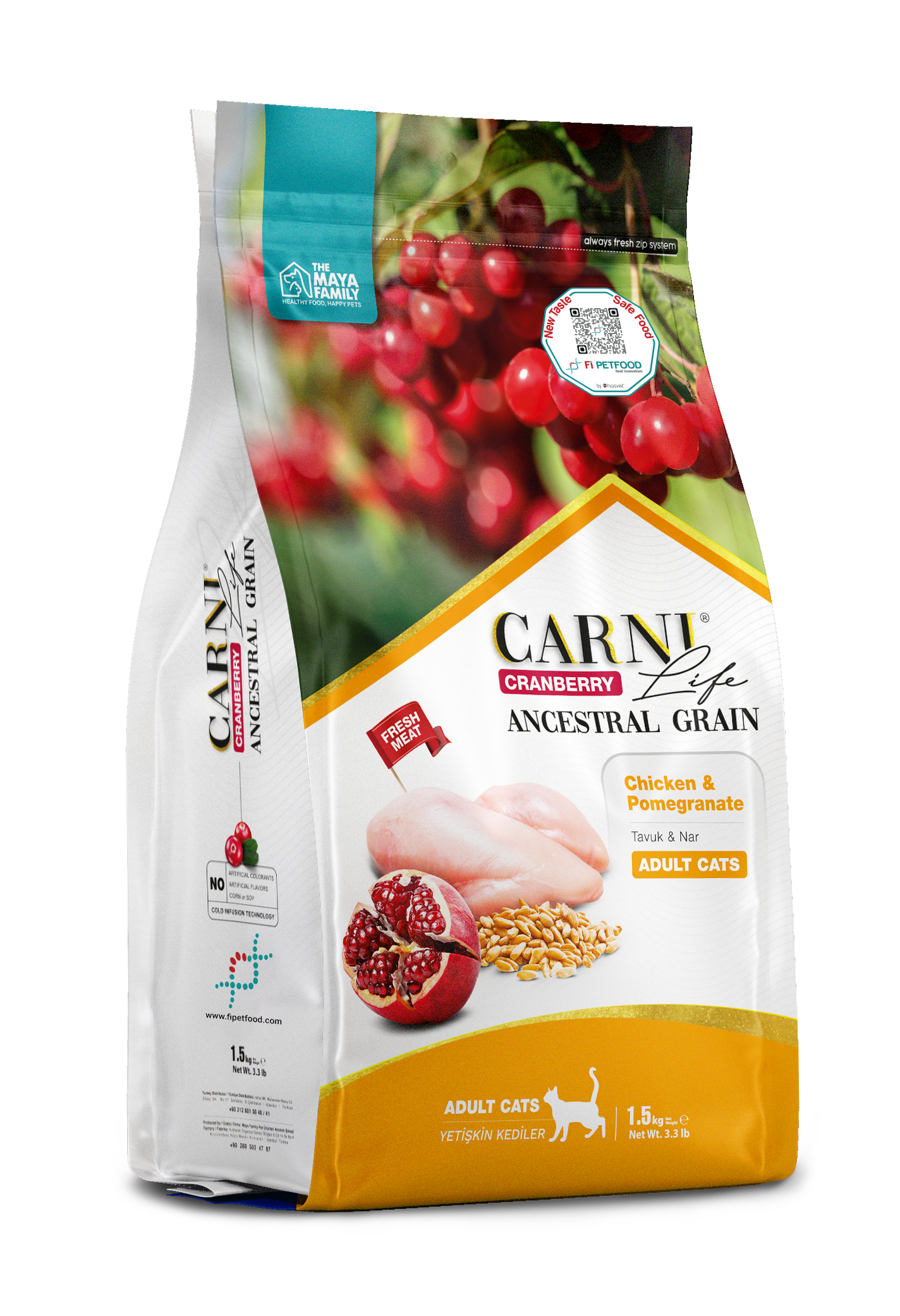 CARNI LIFE CRANBERRY ANCESTRAL GRAIN CAT CHICKEN & POMEGRANATE ADULT